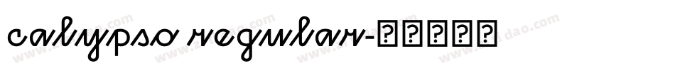 calypso regular字体转换